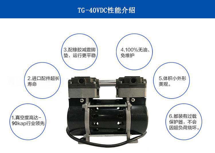 TG-40VDC小型真空泵性能介绍图